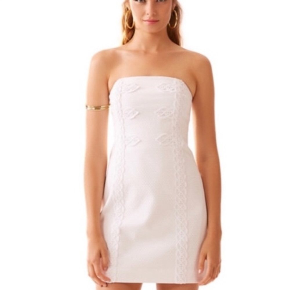 Lilly Pulitzer Tansy White Strapless Dress